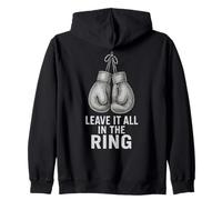 Guantes de boxeo Deja todo en el ring Boxeo Sudadera con Capucha