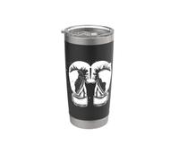 Guantes de boxeo Dibujo de boxeador aficionado Vaso térmico de acero inoxidable de doble pared
