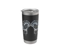 Guantes de boxeo Dibujo de una línea Boxeador aficionado Vaso térmico de acero inoxidable de doble pared