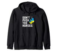 Guantes de Boxeo Divertidos con la Bandera ucraniana Don't Push The Horses Sudadera con Capucha