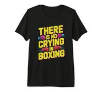 Guantes de Boxeo Divertidos Retro con Texto en inglés «There Is No Crying In Boxing» Camiseta Premium