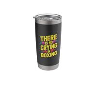 Guantes de boxeo divertidos retro con texto en inglés «There Is No Crying In Boxing» Vaso térmico de acero inoxidable de doble pared