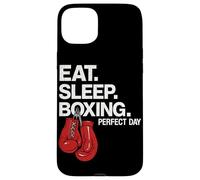 Guantes de boxeo Eat Sleep Boxing Perfect Day Boxer Fighter Gym Carcasa para iPhone 15 Plus