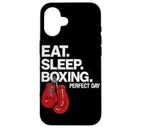 Guantes de boxeo Eat Sleep Boxing Perfect Day Boxer Fighter Gym Carcasa para iPhone 16