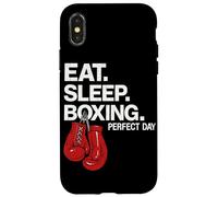 Guantes de boxeo Eat Sleep Boxing Perfect Day Boxer Fighter Gym Carcasa para iPhone X/XS