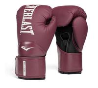 Guantes de Boxeo Everlast Elite 2 14oz, Burdeos, para Saco, Manoplas y Sparring, Cierre de Velcro, Barra Ergonómica, Espuma Dividida - Equipo Auténtico