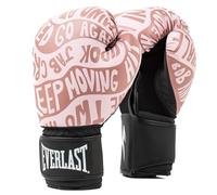 Guantes de Boxeo Everlast Spark 10oz, Oro Rosa de Cuero Sintético para Saco y Clases Fitness, Cierre de Velcro, Pulgar Ergonómico y Espuma Moldeada - Auténtico Everlast