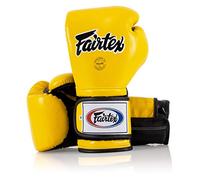 Guantes de Boxeo Fairtex Muay Thai BGV9 - Estilo Mexicano para Entrenamiento y Sparring en Kick Boxing MMA K1 | Guantes (Tuberías Amarillas/Negras/Negras 16oz)