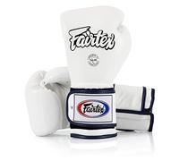 Guantes de Boxeo Fairtex Muay Thai BGV9 - Estilo Mexicano para Entrenamiento y Sparring en Kick Boxing MMA K1 | Guantes (Tubería Blanca/Azul 16oz)
