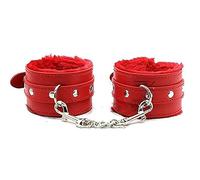 Guantes de Boxeo Forrados de Peluche, cómodos y duraderos con Guantes de Cuero Rojo y Pulseras de botón, Guantes cómodos