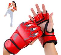 Guantes De Boxeo Para Mujeres, Guantes De Entrenamiento De Boxeo | Combatir Los Guantes De Combate, Los Guantes De Medio Dedo Apoyan A Los Hombres Para Los Que Entrenan Para Las Bolsas De Y