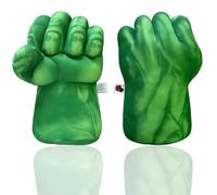 Guantes de Boxeo para Niños,Gigantes Peluche Suave Guantes con Mango Incorporado Tamaño Universal para Niños y Adultos,Cosplay Disfraz Guantes Regalo para Cumpleaños Navidad Halloween (1 Par Verde)