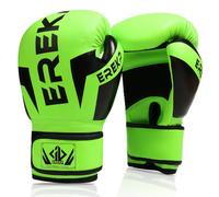 Guantes de boxeo para niños, guantes de entrenamiento para saco de boxeo, MMA, UFC, Muay Thai, karate, kickboxing (verde, 6 onzas)