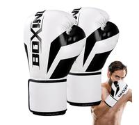 Guantes de boxeo pesados - Guantes de boxeo Pro Training | Palmas ventiladas - Piel auténtica con pesada perforación, correas ajustables, guantes de boxeo para boxeo, MMA, Muay Thai, kickboxing