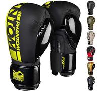 Guantes de Boxeo Phantom APEX Speed | Guantes de Boxeo MMA Muay Thai | 10-16 oz | Hombres - Negro/Neón