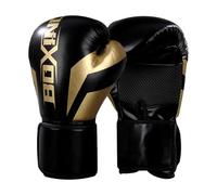 Guantes de boxeo profesionales | Guantes de entrenamiento profesional - Palmas ventiladas - Piel auténtica con perforación pesada Correas ajustables Guantes de boxeo para boxeo, MMA, Muay Thai