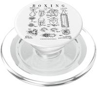 Guantes de Boxeo Pugilist Boxer Vintage Patente Dibujo Impresión PopSockets PopGrip para MagSafe