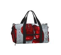Guantes de Boxeo Rojos,Bolso Deportivo Bandolera de Mano, Bolsa de Deporte, Bolsa de Viaje de Gran Capacidad para Mujeres y Hombres.