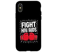 Guantes de Boxeo Rojos para Combatir el VIH/SIDA Carcasa para iPhone X/XS