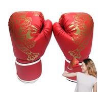 Guantes de boxeo tigre - Entrenamiento de cuero PU Malti unisex Equipo de perforación para adultos, mujeres, hombres, equipo deportivo protector, guante de entrenamiento resistente, ajuste cómodo