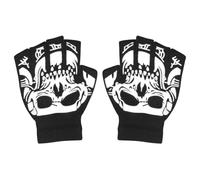 Guantes de calavera para niños que brillan en la oscuridad, mitones de Halloween, Gran mueca, Refer to description