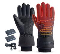 Guantes de calefacción genéricos, 3 Modos Ajustables de Calentamiento Completo, táctiles, Guantes - Manoplas táctiles, calentadas para Viajes, Trabajo al Aire, esquí, Nieve, Bicicletas, Hombres