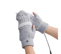 Guantes De Calor USB - Guantes De Calor Para Hombre, Guantes De Calor Sin Dedos De Invierno | Calentadores De Manos Completos Y Medio, Guantes Calentadores De Manos Recargables, Mitón Calentador De