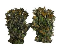Guantes De Caza De Camuflaje De Hojas 3D - 1 Par De Equipo Táctico Con Estampado De Hojas, Fotografía De Vida Silvestre De Caza Al Aire Libre | Stalking Proporciona La Máxima Ocultación Sigil