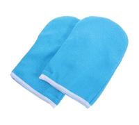 Guantes de Cera para Manos Azul, Poliéster, 1 Par para Spa | Forros de Ajuste Adaptable, Limpieza Sencilla y Uso Múltiple, Cubiertas Térmicas para Sesiones de Parafina