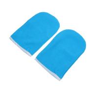 Guantes de Cera Profesionales Gruesos Aislamiento, 1 Par | Poliéster y Lint, Color Azul, Lavables y Reutilizables, para Hot Wax Therapy y Home Wax Spa DIY