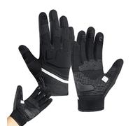 Guantes de Ciclismo de Invierno con Pantalla Táctil, Guantes de Ciclismo de Invierno, Guantes de Bicicleta Reflectantes de Dedo Completo, Guantes de Absorción de Choques con Pantalla Táctil para
