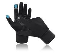 Guantes de ciclismo de invierno para mujer, guantes térmicos con pantalla táctil para hombre, color negro, talla M