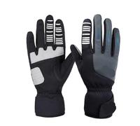 Guantes de ciclismo invierno, resistentes al viento, cálidos y gruesos for exteriores, for hombre mujer, for bicicleta montaña carretera(Gray,M-EU)