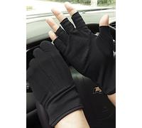 Guantes de ciclismo para hombre y mujer, con protección UV, de medio dedo, de algodón, antideslizantes, transpirables, con protección solar