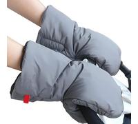 Guantes De Coche De Bebé Invierno, Manoplas Carro Bebe, Guantes de Cochecito Prueba de Viento Impermeables Extra Gruesos, para Todos los Cochecitos (grey)