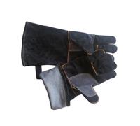 Guantes de Cocina de Piel de Vaca para Horno y Microondas Negros