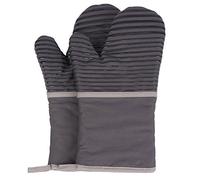 Guantes de Cocina Resistentes al Calor,Oummit Guantes de Cocina Impermeables y Antideslizantes para horno de Pizza,Barbacoa,Cocina,Microondas,Nanotecnología,Forro 100% Algodón,Gris,1 par