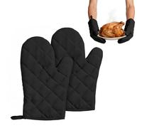 Guantes de cocina térmicos 1 par 24x17 cm resistentes al calor manoplas acolchadas para horno barbacoa estufa cocina interior y exterior color neutro unisex