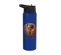 Guantes de combate antiguo del orgullo guerrero mexicano Stainless Steel Insulated Water Bottle