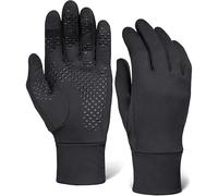 Guantes de correr para pantalla táctil, forro térmico de invierno para clima frío para hombres y mujeres, guantes negros delgados, ligeros y cálidos para enviar mensajes de texto, ciclismo y conducir,