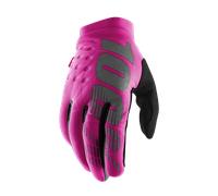 Guantes de Cross 100% Brisker Mujer Flúor Rosa/NegroL Flúor Rosa,Negro