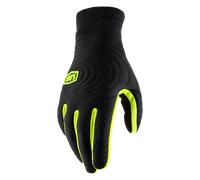 §Guantes de Cross 100% Brisker Xtreme Negro-Amarillo Flúor§