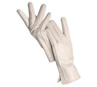Guantes De Cuero Para Mujer Guantes De Piel De Oveja For Mujer, Cálidos For Invierno, Además De Terciopelo, Cortos, Finos, For Conducir, Color, Guantes De Cuero For Mujer Para Mujer(Beige,8)