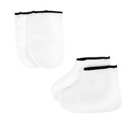 Guantes de Cuidado Exfoliante para Pies y Manos, 2 Pares Blanco