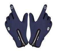 Guantes de dedo táctil | Guantes de invierno con cremallera para hombre y mujer - Forro de franela suave dedo táctil con palma de gel de sílice punteada, diseño antideslizante, soporta casi todos