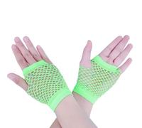 Guantes De Discoteca con Detalles Diseño Malla Corta Nailon Transpirable para Eventos Baile Guantes Cortos Accesorio Fiesta con Diamantes Imitación