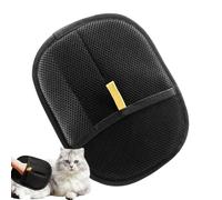 Guantes de doble cara para quitar el pelo de mascotas, guantes multifuncionales para quitar el pelo de mascotas, suministros de lavado para perros pequeños, medianos y grandes, paño negro para baño fe