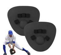 Guantes de entrenamiento para campo interior, guantes de béisbol Eva, 9.6 x 8.8 pulgadas, 2 manoplas antideslizantes, equipo de entrenamiento rápido de manos para práctica de bateo de sóftbol