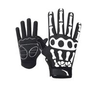 Guantes de equitación transpirables con diseño de esqueleto para Halloween, antideslizantes, resistentes al desgaste