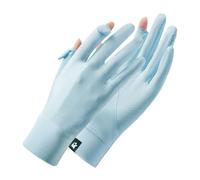 Guantes de escudo solar: ropa de mano resistente a los rayos UV, guantes al aire libre de 50+ UPF | Pantalla táctil Cobertura completa de guantes de sol, guantes de ciclismo lavables a máquina, azul